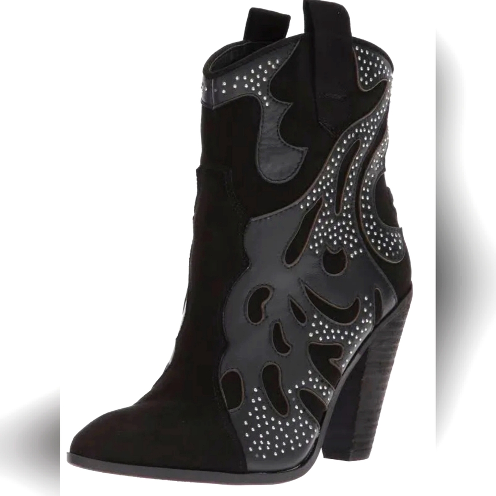 Carlos Santana Women's Sterling Ancle Booties Western Cowboy Cowgirl Heel
